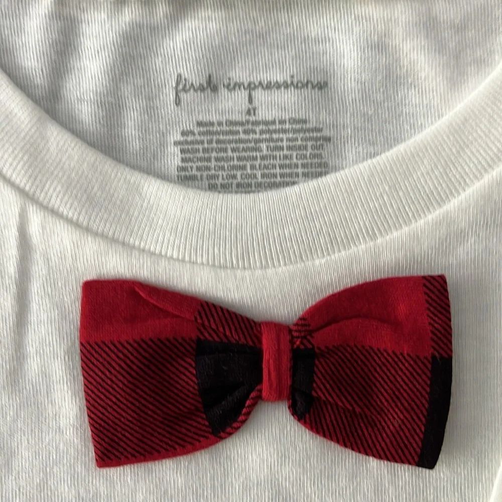 First Impressions Toddler Boys Bow Tie & Suspenders T-Shirt - 4T - Picture 3 of 3